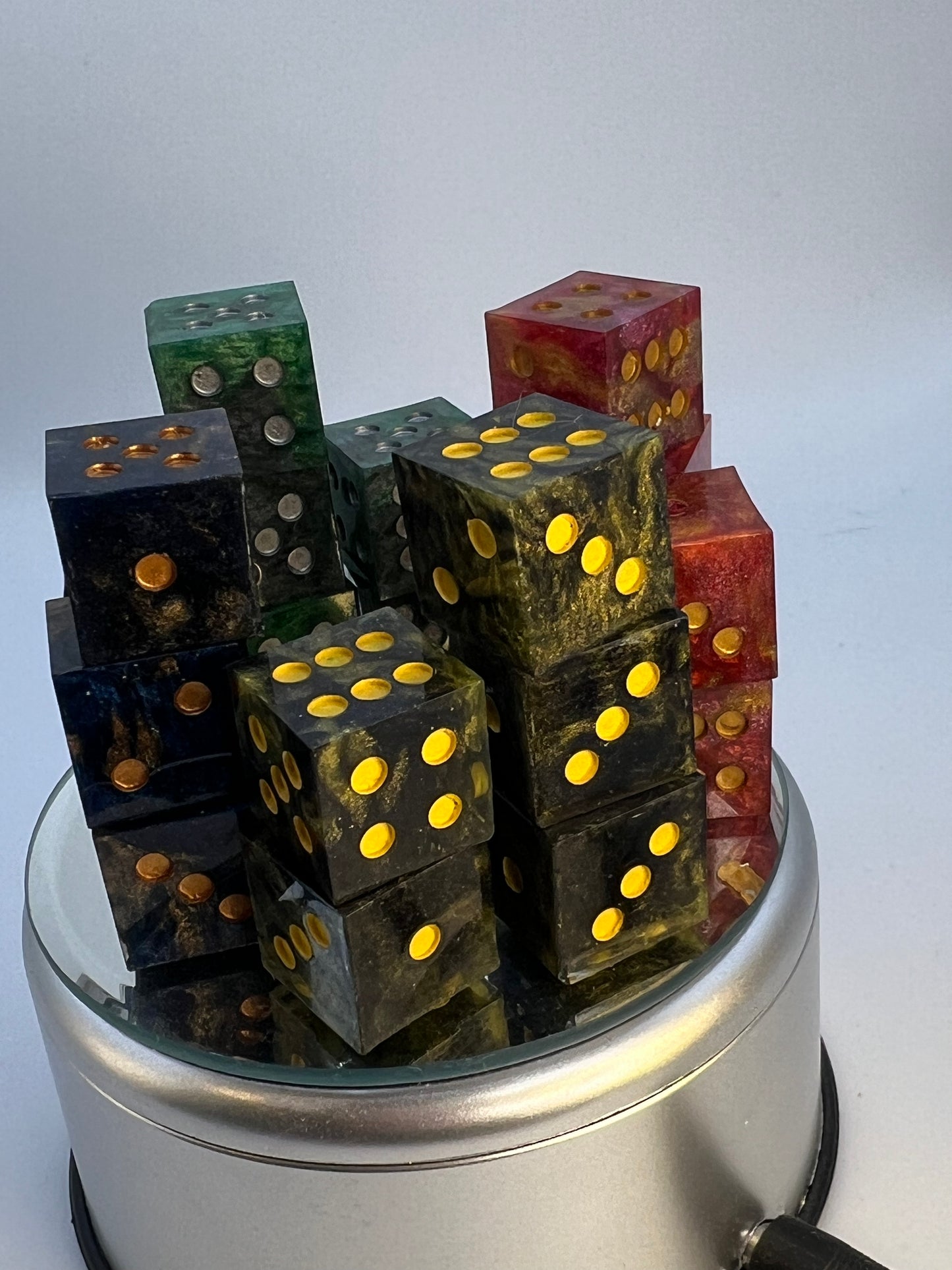 Wizard house D6 resin handmade dice.